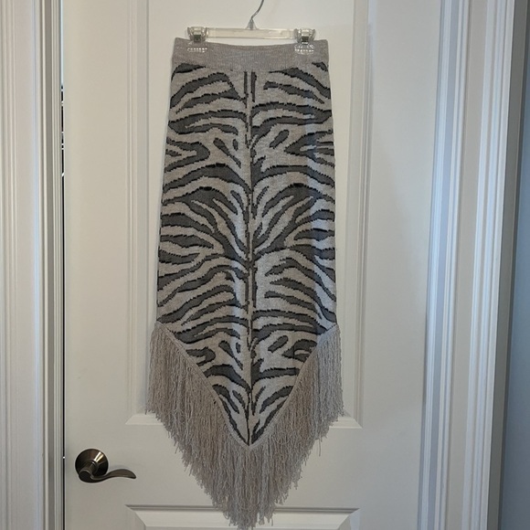 STAUD Maltese zebra print midi Skirt - Picture 2 of 10